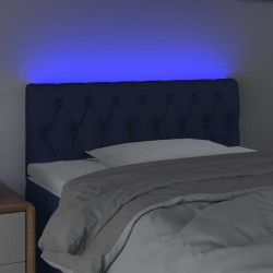 LED Kopfteil Blau 100x7x78/88 cm Stoff