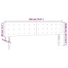 LED Kopfteil Rosa 180x5x78/88 cm Samt