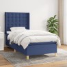 Boxspringbett mit Matratze Blau 90x200 cm Stoff