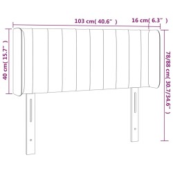 LED Kopfteil Grün 103x16x78/88 cm Stoff