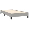 Boxspringbett mit Matratze Hellgrau 90x200 cm Stoff