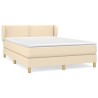 Boxspringbett mit Matratze Creme 140x190 cm Stoff