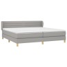 Boxspringbett mit Matratze Hellgrau 200x200 cm Stoff