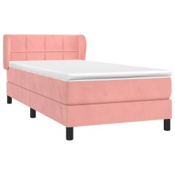 Boxspringbett mit Matratze Rosa 80x200 cm Samt