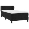 Boxspringbett mit Matratze Schwarz 80x200 cm Samt