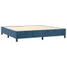 Boxspringbett mit Matratze Dunkelblau 90x190 cm Samt