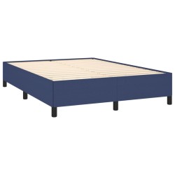 Boxspringbett mit Matratze Blau 140x190 cm Stoff