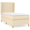 Boxspringbett mit Matratze Creme 100x200 cm Stoff