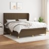 Boxspringbett mit Matratze Dunkelbraun 180x200 cm Stoff