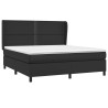 Boxspringbett mit Matratze Schwarz 180x200 cm Kunstleder