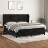 Boxspringbett mit Matratze Schwarz 200x200 cm Samt