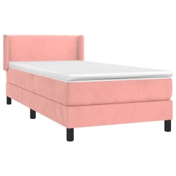 Boxspringbett mit Matratze Rosa 80x200 cm Samt