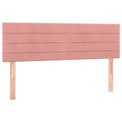 Boxspringbett mit Matratze Rosa 140x190 cm Samt