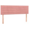 Boxspringbett mit Matratze Rosa 140x190 cm Samt