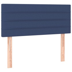 Boxspringbett mit Matratze & LED Blau 90x190 cm Stoff