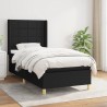 Boxspringbett mit Matratze Schwarz 100x200 cm Stoff