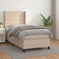 Boxspringbett Matratze Cappuccino-Braun 100x200cm Kunstleder