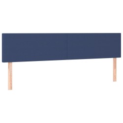 Boxspringbett mit Matratze & LED Blau 200x200 cm Stoff