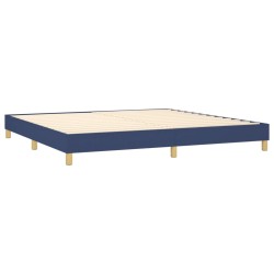 Boxspringbett mit Matratze & LED Blau 200x200 cm Stoff