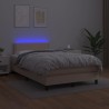 Boxspringbett mit Matratze & LED Cappuccino-Braun 120x200cm