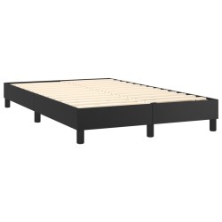 Boxspringbett mit Matratze & LED Schwarz 120x200 cm Kunstleder