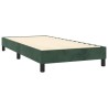 Boxspringbett mit Matratze & LED Dunkelgrün 80x200 cm Samt