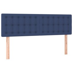 Boxspringbett mit Matratze & LED Blau 140x190 cm Stoff