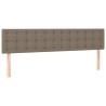 Boxspringbett mit Matratze & LED Taupe 160x200 cm Stoff