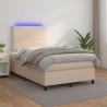 Boxspringbett mit Matratze & LED Cappuccino-Braun 120x200cm