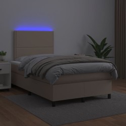 Boxspringbett mit Matratze & LED Cappuccino-Braun 120x200cm