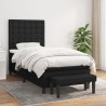 Boxspringbett mit Matratze Schwarz 90x190 cm Stoff