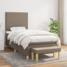 Boxspringbett mit Matratze Taupe 100x200 cm Stoff