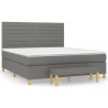 Boxspringbett mit Matratze Dunkelgrau 180x200 cm Stoff