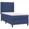 Boxspringbett mit Matratze & LED Blau 90x190 cm Stoff