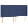 Boxspringbett mit Matratze & LED Blau 200x200 cm Stoff