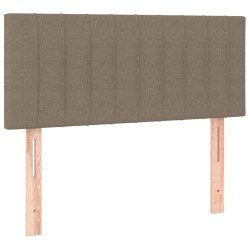 Boxspringbett mit Matratze & LED Taupe 90x200 cm Stoff