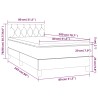 Boxspringbett mit Matratze Dunkelgrau 80x200 cm Stoff