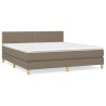 Boxspringbett mit Matratze Taupe 160x200 cm Stoff