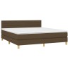 Boxspringbett mit Matratze Dunkelbraun 160x200 cm Stoff