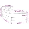 Boxspringbett mit Matratze Dunkelgrau 90x200 cm Stoff