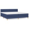 Boxspringbett mit Matratze Blau 200x200 cm Stoff