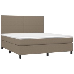 Boxspringbett mit Matratze Taupe 180x200 cm Stoff