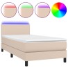 Boxspringbett mit Matratze & LED Cappuccino-Braun 90x200cm