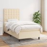 Boxspringbett mit Matratze Creme 80x200 cm Stoff