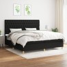 Boxspringbett mit Matratze Schwarz 200x200 cm Stoff