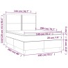 Boxspringbett mit Matratze Rosa 140x200 cm Samt