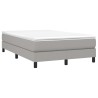 Boxspringbett mit Matratze Hellgrau 120x200 cm Stoff