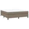 Boxspringbett mit Matratze Taupe 160x200 cm Stoff