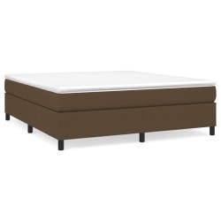 Boxspringbett mit Matratze Dunkelbraun 180x200 cm Stoff