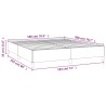 Boxspringbett mit Matratze Dunkelbraun 180x200 cm Stoff